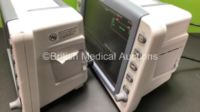 2 x GE Dash 2500 Patient Monitors Including ECG, SpO2 and NIBP Options *Mfd 2009* (Both Power Up) - 2