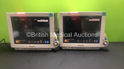 2 x Philips IntelliVue MP70 Touchscreen Patient Monitors *Mfd's - 02/2009* Software Revision - K.21.58 (Both Power Up)