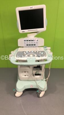 Esaote MyLab 60 Ultrasound Scanner *S/N 3178* **Mfd 2006** with 1 x Transducer / Probe (LA523 Ref 9600156000) *HDD REMOVED* (Missing Dial - Rear Panel Missing and Keyboard Loose - See Pictures)