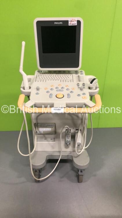 Philips HD3 Flat Screen Ultrasound Scanner *S/N A5A202300000567* **Mfd N/A** with 2 x Transducers / Probes (C9-4ec and C7-3) and Sony UP-895MD Video Graphic Printer (HDD REMOVED)