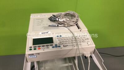 Philips PageWriter 300 pi ECG Machine on Stand with 10 Lead ECG Leads (Powers Up) *S/N US0602070* - 4