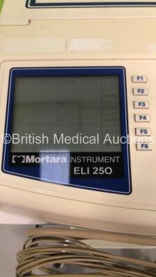 Mortara ELI 250 ECG Machine on Stand with 10 Lead ECG Leads (Powers Up) *S/N 10738000580163* - 3