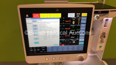 GE Carestation 650c Anaesthesia Machine Software Version 01 with Bellows Absorber and Hoses (Powers Up) *S/N SM8153600092WA* **Mfd 08/15** TRADE RESTRICTIONS * Countries under embargo or trade restrictions, countries where refurbished equipment sales are - 8