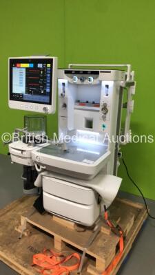 GE Carestation 650c Anaesthesia Machine Software Version 01 with Bellows Absorber and Hoses (Powers Up) *S/N SM8153600092WA* **Mfd 08/15** TRADE RESTRICTIONS * Countries under embargo or trade restrictions, countries where refurbished equipment sales are - 13