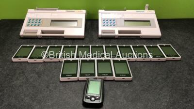 Mixed Lot Including 2 x Vitalograph Alpha Spirometers (Both Untested Due to Missing Power Supplies with Missing Mouth Pieces) 15 x Keya Smart Glucose Meters and 1 x GlucoMen LX Plus Glucose Meter (All Untested Due to Possible Flat Batteries)