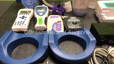 Mixed Lot Including 1 x Graseby Omnifuse Syringe Pump (Powers Up) 3 x Serres Cups, 1 x Laerdal FST1915 Unit (No Power) 1 x Welch Allyn Suretemp Plus Thermometer (No Power) 1 x Graseby MR10 Neonatal Respiration Monitor (No Power) 1 x Masimo Set Visi Black - 2