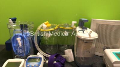 Mixed Lot Including 1 x Graseby Omnifuse Syringe Pump (Powers Up) 3 x Serres Cups, 1 x Laerdal FST1915 Unit (No Power) 1 x Welch Allyn Suretemp Plus Thermometer (No Power) 1 x Graseby MR10 Neonatal Respiration Monitor (No Power) 1 x Masimo Set Visi Black - 3