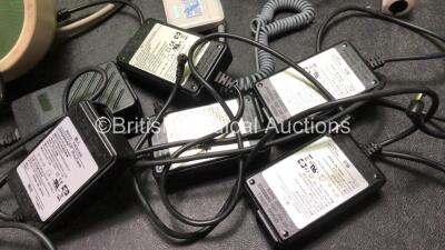 Mixed Lot Including 1 x Interacoustics A5 Pediatric Audiometer (No Power) 3 x Dinamap BP Hoses, 6 x Dinamap Procare AC/DC Adapters 1 x Huntleigh Fetal Doppler Unit (Untested due to Missing Batteries with Missing Battery Cover-See Photo) 1 x Circuplode 462 - 3