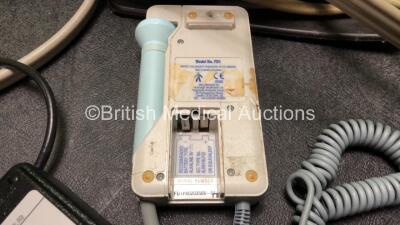 Mixed Lot Including 1 x Interacoustics A5 Pediatric Audiometer (No Power) 3 x Dinamap BP Hoses, 6 x Dinamap Procare AC/DC Adapters 1 x Huntleigh Fetal Doppler Unit (Untested due to Missing Batteries with Missing Battery Cover-See Photo) 1 x Circuplode 462 - 5