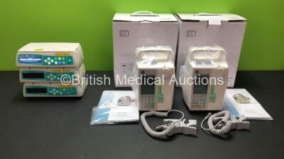 Job Lot Including 3 x B.Braun Infusomat Space Infusion Pumps (All Power Up) and 2 x Sino MDT SN-1800V Infusion Pumps (Excellent Condition in Boxes)