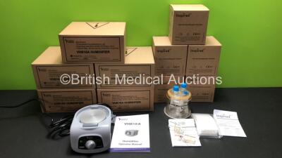 5 x Inspired Medical VHB10A Humidifiers (2 Pinned Power Supply) and 5 x Inspired VHC-25 Humidification Chambers (All Boxed in Excellent Condition)