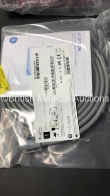 3 x GE Carescape V100 Patient Monitors *Mfd 2021* (Unused in Boxes) with Accessories Including 3 x Spo2 Cables and Sensors, 3 x 3 Cuff Packs, 3 x NIBP Hoses and 3 x User Manuals - 5