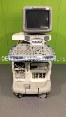 GE Vivid 7 DImension Ultrasound Scanner *S/N 6353V7* **Mfd 03/2006** with Mitsubishi MD3000 Video Cassette Recorder (HDD REMOVED)