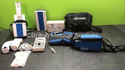 Mixed Lot Including 1 x Linak CHJ20000030D011 Jumbo Battery Charger, 1 x Breas EB 2 Trafo Box, 1 x ResMed Reslink Ventilation Monitor, 1 x ResMed Reslink II Ventilation Monitor,, 1 x Bio Tek DPMM III Universal Monitor, 1 x Puritan Bennett Battery Pack and