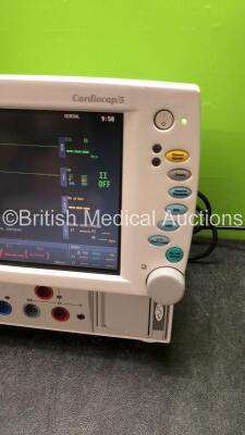 Datex Ohmeda Cardiocap 5 Anesthesia Monitor Including Spirometry, ECG, NIBP, SpO2, P1, P2, T1 and Gas Options with D-fend Water Trap (Powers Up) *SN FBUE01770* - 5