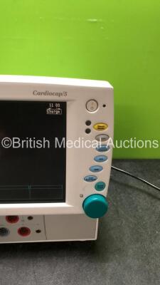 Datex Ohmeda Cardiocap 5 Anesthesia Monitor Including Spirometry, ECG, NIBP, SpO2, P1, P2, T1, T2 and Gas Options with D-fend Water Trap (Powers Up with Slight Damage on Casing-See Photo) *SNFBWF02338* - 6