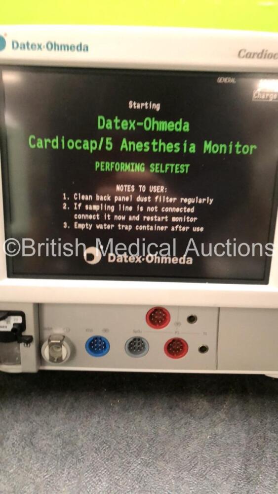 Datex Ohmeda Cardiocap 5 Anesthesia Monitor Including ECG, NIBP 