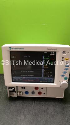 Datex Ohmeda Cardiocap 5 Anesthesia Monitor Including Spirometry, ECG, NIBP, SpO2, P1, P2, T1, T2 and Gas Options with D-fend Water Trap (Powers Up with Damaged Power Button-See Photo) *SN FBWG00689* - 6