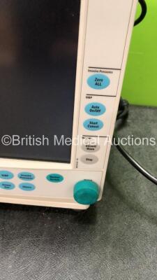 Datex Ohmeda S/5 Compact Anesthesia Monitor with 1 x Datex Ohmeda M-NESTPR Module Including ECG, SpO2, NIBP, T1, T2, P1, P2 Options, 1 x Datex Ohmeda M-P-00-03 P3 Module (Powers Up) *SN 5218168* - 5