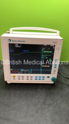 Datex Ohmeda S/5 Compact Anesthesia Monitor with 1 x Datex Ohmeda M-NESTPR Module Including ECG, SpO2, NIBP, T1, T2, P1, P2 Options, 1 x Datex Ohmeda M-P-00-03 P3 Module (Powers Up) *SN 5218168* - 9