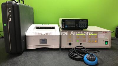 Mixed Lot Including 1 x Olympus Scope Case, 1 x Sony UP-DR80MD Colour Printer, 1 x Ohmeda Biox 3700e Pulse Oximeter Unit (Powers Up with Alarm) 1 x Richard Wolf 2280 Surgical Generator Unit (Powers Up)