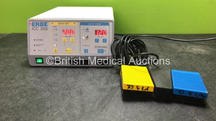 ERBE ICC 200 Electrosurgical Diathermy Unit with 1 x Footswitch (Powers Up)