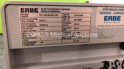 ERBE ICC 200 Electrosurgical Diathermy Unit with 1 x Footswitch (Powers Up) - 3