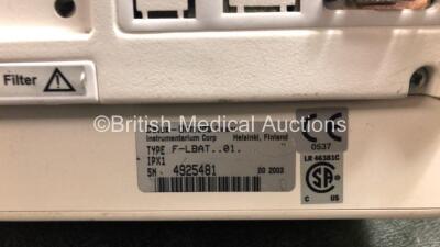 Job Lot Including 1 x Datex Ohmeda S/5 Patient Monitors Including ECG, CO2, SpO2, NIBP and T1 Options with 1 x Power Supply (Powers Up with Missing Dial-See Photo) 1 x Datex Ohmeda S/5 Patient Monitor Including ECG, SpO2, NIBP and T Options with 1 x AC Po - 7