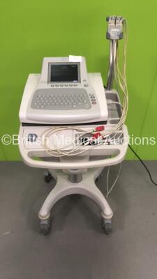 GE MAC3500 ECG Machine with 10 Lead ECG Leads (Powers Up)