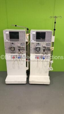 2 x Fresenius 2008K Dialysis Machines - Running Hours 16221 / 32470 (Unable to Power Test Due to 3 PIn Plug - 1 x Mast Damaged - See Pictures)