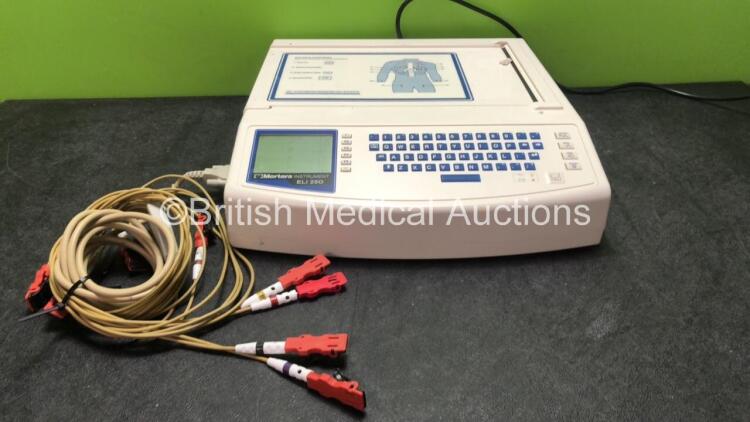 Mortara ELI 250 Series Electrocardiograph with 1 x 10 Lead ECG Lead (Powers Up)