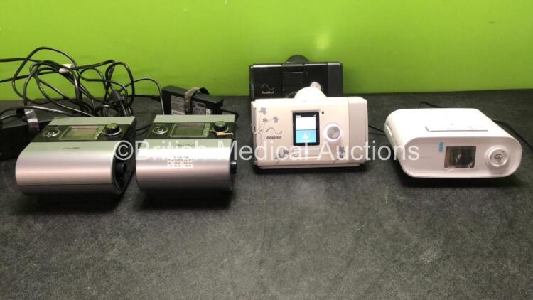 Job Lot Including 1 x ResMed AutoSet S9 CPAP Unit with 1 x AC Powers Supply (Powers Up) 1 x ResMed VPAP ST S9 CPAP Unit with 1 x AC Power Supply (Powers Up) 1 x ResMed Airsense 10 Autoset for Her CPAP Unit (Powers Up when Tested with Stock Power Supply) 1