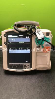 2 x Philips MRx Defibrillators Including ECG and Printer Options with 2 x Philips M3539A Power Adapters 2 x Paddle Lead, and 2 x 3 Lead ECG Leads (Both Power Up) *US00546550, US00546545* - 2