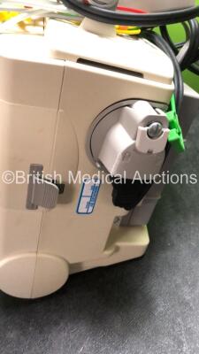 2 x Philips MRx Defibrillators Including Pacer, ECG SpO2 and Printer Options with 2 x Philips M3539A Power Adapters, 2 x Philips M3538A Batteries, 2 x Paddle Lead, and 2 x 3 Lead ECG Leads (Both Power Up) *US00539106, US00546526* - 4