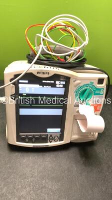 2 x Philips MRx Defibrillators Including Pacer, ECG SpO2 and Printer Options with 2 x Philips M3539A Power Adapters, 2 x Philips M3538A Batteries, 2 x Paddle Lead, and 2 x 3 Lead ECG Leads (Both Power Up) *US00539106, US00546526* - 7