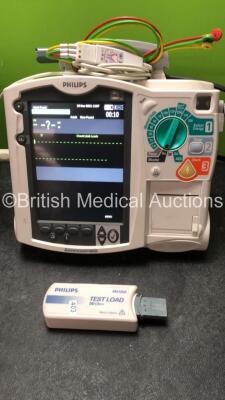 2 x Philips MRx Defibrillators Including Pacer, ECG and Printer Options with 2 x Philips M3539A Power Adapters, 2 x Philips M3538A Batteries, 2 x Paddle Lead, and 2 x 3 Lead ECG Leads (Both Power Up) *US00554890, US00546521* - 2