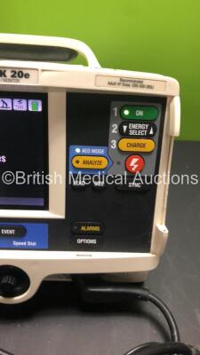 Medtronic Lifepak 20e Defibrillator/Monitor with ECG and Printer Options,1 x Paddle Lead and 1 x 3-Lead ECG Lead (Powers Up-Missing Door and Damage to Casing-See Photos) - 2