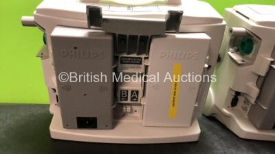 1 x Philips Heartstart MRx Defibrillator Including ECG and Printer Options, 1 x Philips Heartstart MRx Defibrillator Including Pacer, ECG and Printer Options with 2 x Philips M3539A Power Adapter and 2 x Philips M3538A Batteries (Both Power Up with Devic - 6