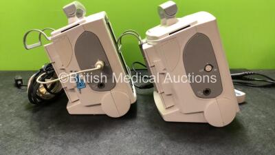 2 x Philips MRx Defibrillators Including Pacer, ECG and Printer Options with 2 x Philips M3539A Power Adapters and 2 x Philips M3538A Batteries, 2 x Paddle Lead, 2 x Philips M3725A Test Loads and 1 x 3 Lead ECG Lead (Both Power Up 1 with Device Error-See - 4