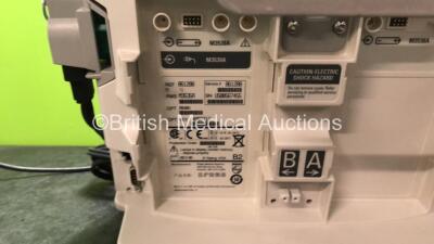 2 x Philips MRx Defibrillators Including Pacer, ECG and Printer Options with 2 x Philips M3539A Power Adapters, 1 x Paddle Lead, 1 x Philips M3725A Test Load (Both Power Up) - 7