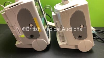 2 x Philips MRx Defibrillators Including Pacer, ECG and Printer Options with 1 x Battery (Both Power Up when Tested with Stock Batteries-Batteries Not Included) - 4