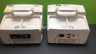 2 x Lifepak 20 Defibrillator / Monitors *Mfd 2004 - 2004* Including ECG and Printer Options (Both Power Up with Service Lights) *GI* - 4