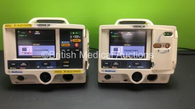 2 x Lifepak 20 Defibrillators / Monitors *Mfd 2006 - 2006* Including ECG and Printer Options (Both Power Up with Service Lights) *GI*