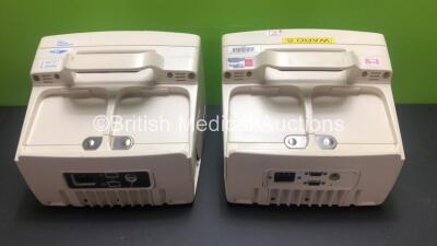 2 x Lifepak 20 Defibrillators / Monitors *Mfd 2006 - 2006* Including ECG and Printer Options (Both Power Up with Service Lights) *GI* - 4