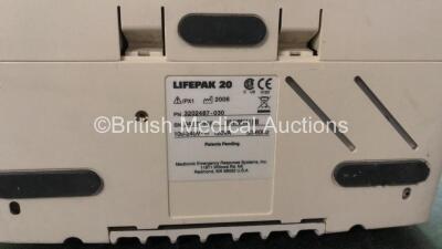 2 x Lifepak 20 Defibrillators / Monitors *Mfd 2004 - 2006* Including ECG and Printer Options (Both Power Up with Service Lights) *GI* - 4