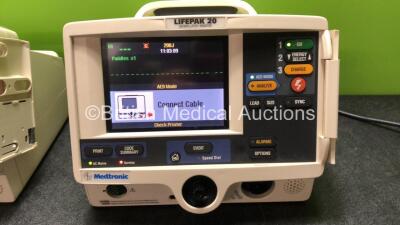 2 x Lifepak 20 Defibrillators / Monitors *Mfd 2006 - 2006* Including ECG and Printer Options (Both Power Up with Service Lights) *GI* - 3