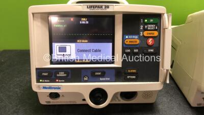 2 x Lifepak 20 Defibrillators / Monitors *Mfd 2004 - 2006* Including ECG and Printer Options (Both Power Up with Service Lights) *GI* - 2
