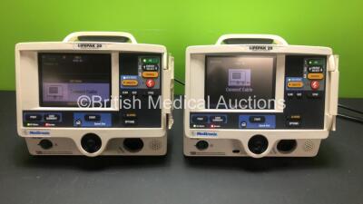2 x Lifepak 20 Defibrillator / Monitors *Mfd 2004 - 2005* Including ECG and Printer Options (Both Power Up with Service Lights) *GI*