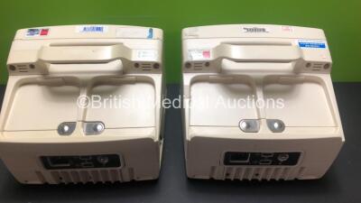 2 x Lifepak 20 Defibrillator / Monitors *Mfd 2004 - 2005* Including ECG and Printer Options (Both Power Up with Service Lights) *GI* - 4