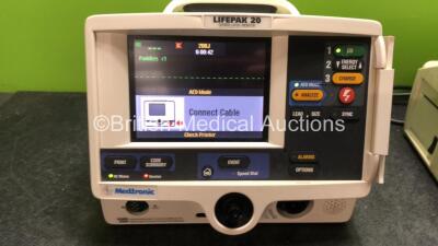 2 x Lifepak 20 Defibrillators / Monitors *Mfd 2004 - 2006* Including ECG and Printer Options (Both Power Up with Service Lights) *GI* - 2